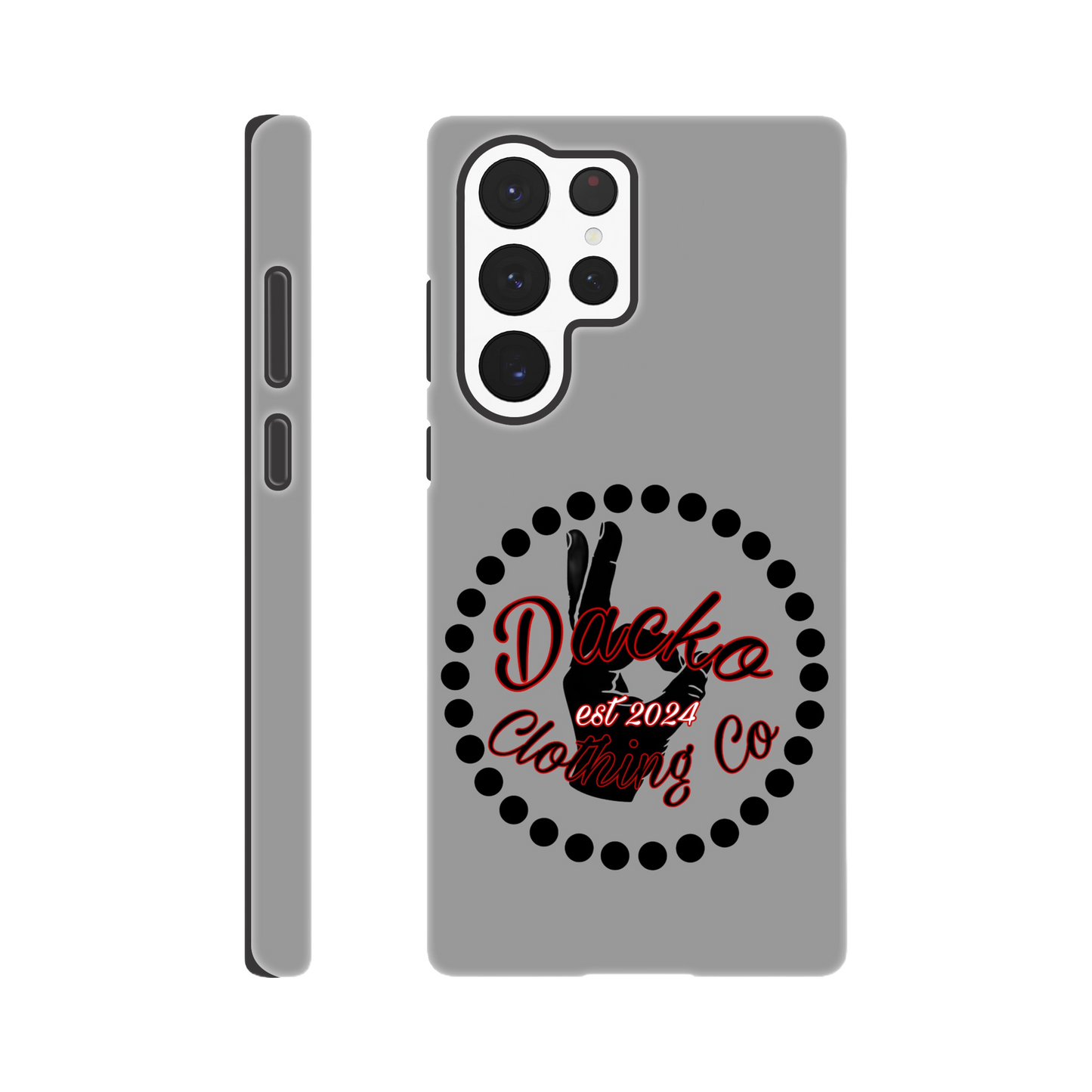 Dacko Clothing Tough Phone case Grey