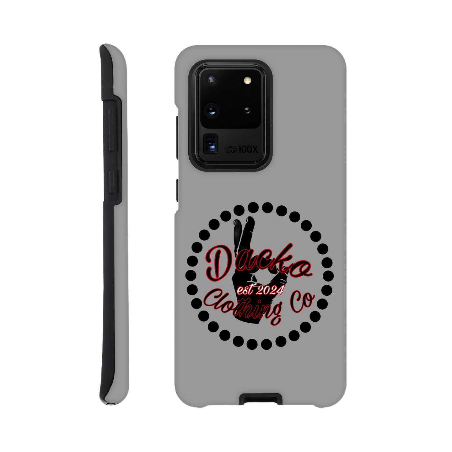 Dacko Clothing Tough Phone case Grey