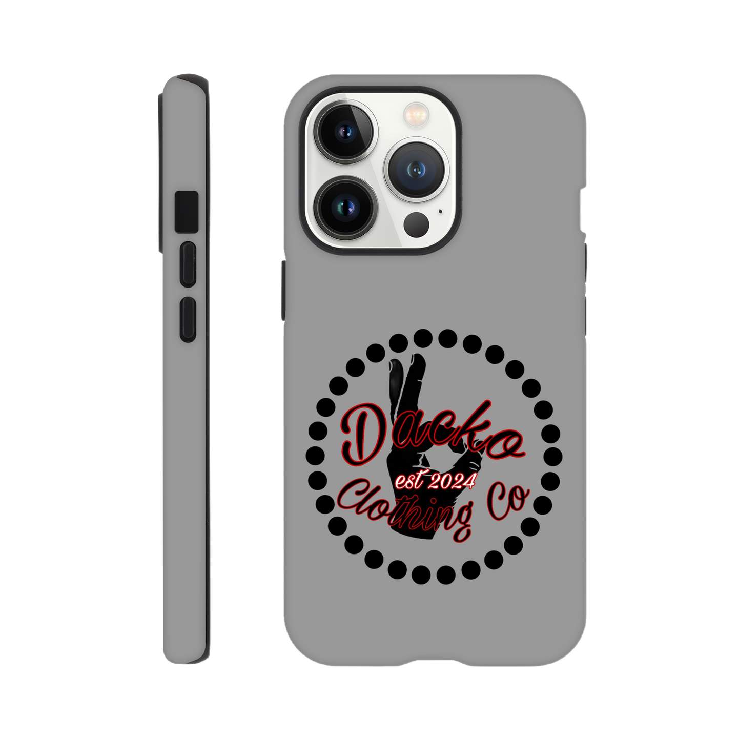 Dacko Clothing Tough Phone case Grey