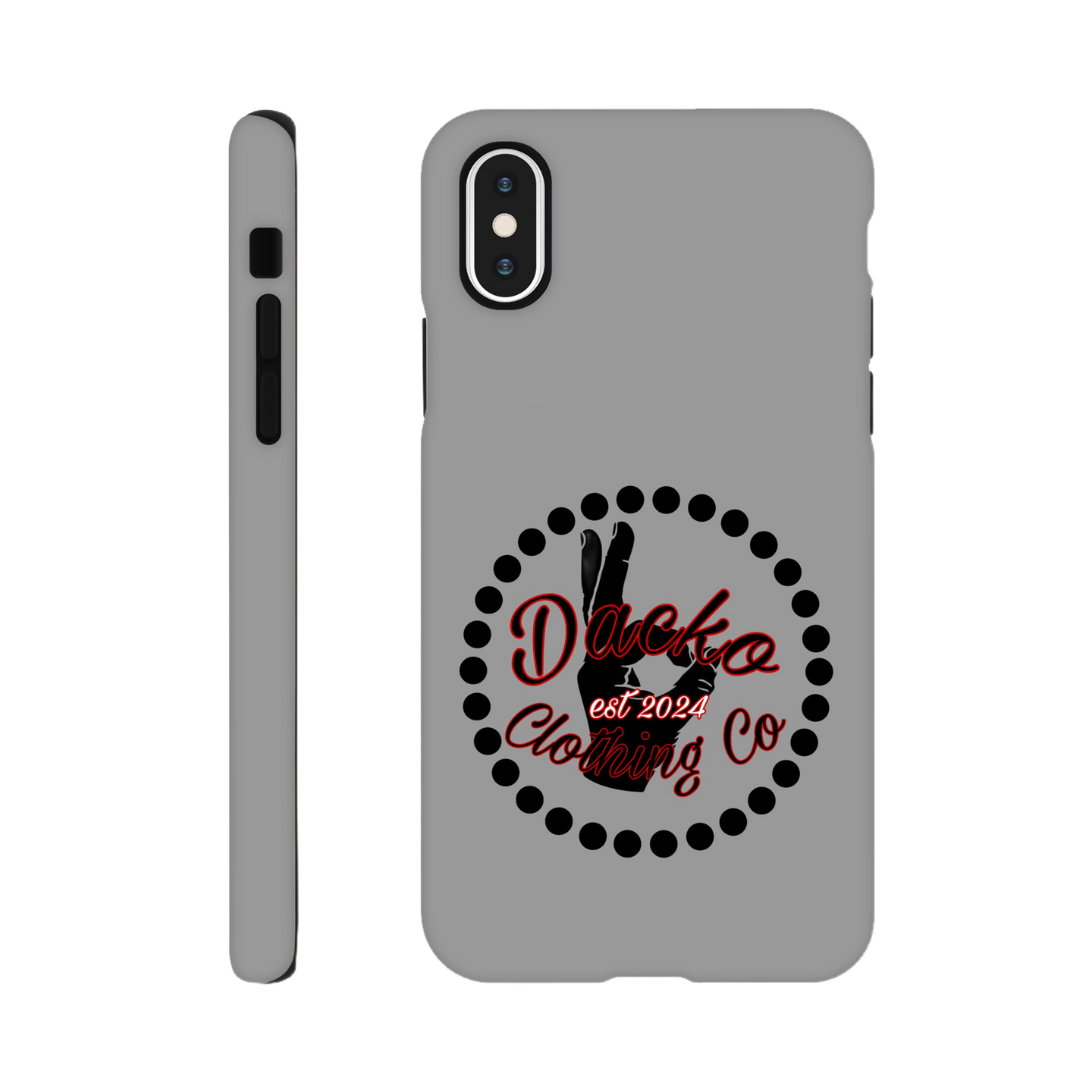 Dacko Clothing Tough Phone case Grey