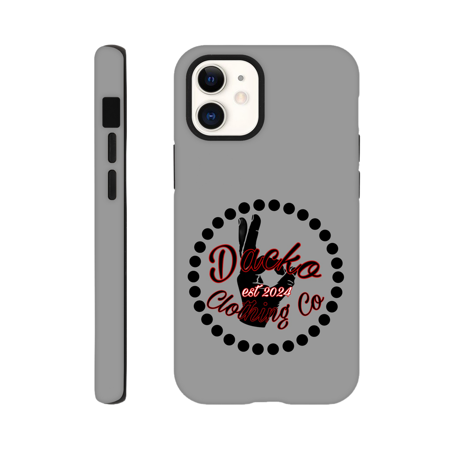 Dacko Clothing Tough Phone case Grey