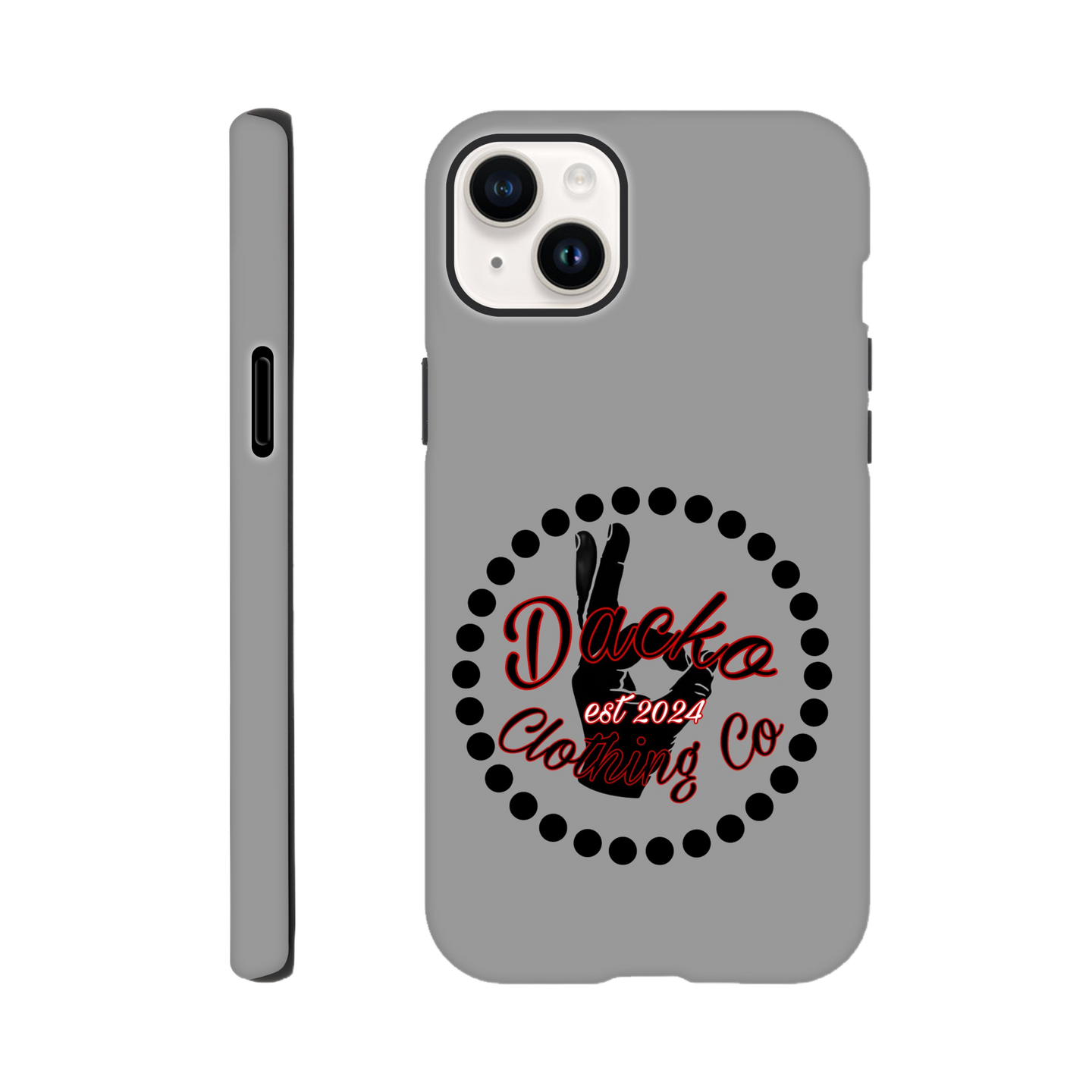 Dacko Clothing Tough Phone case Grey