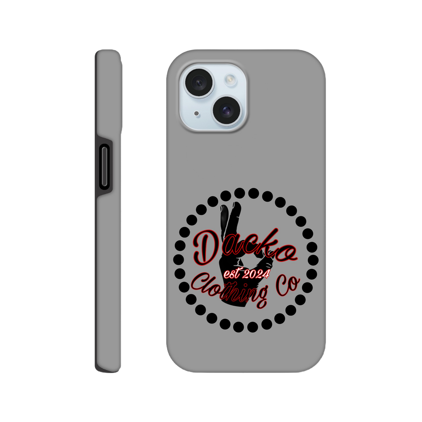 Dacko Clothing Tough Phone case Grey