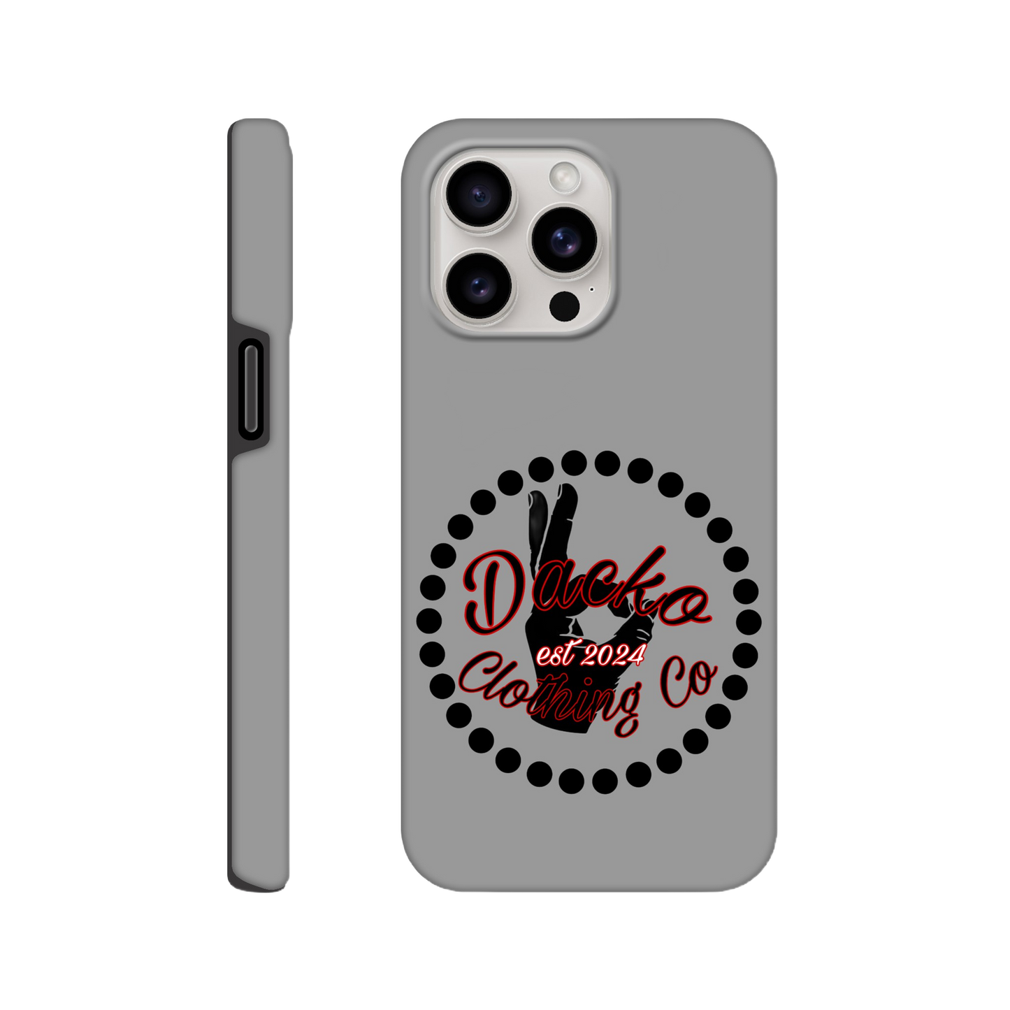 Dacko Clothing Tough Phone case Grey