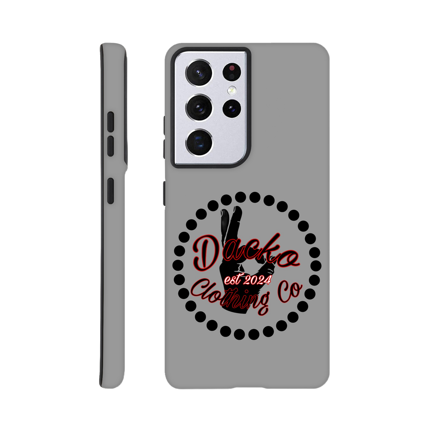 Dacko Clothing Tough Phone case Grey