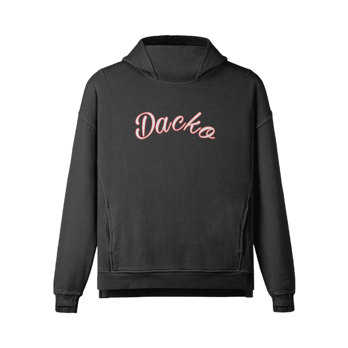 Dacko Premium Slit Hem Turtleneck Hoodie