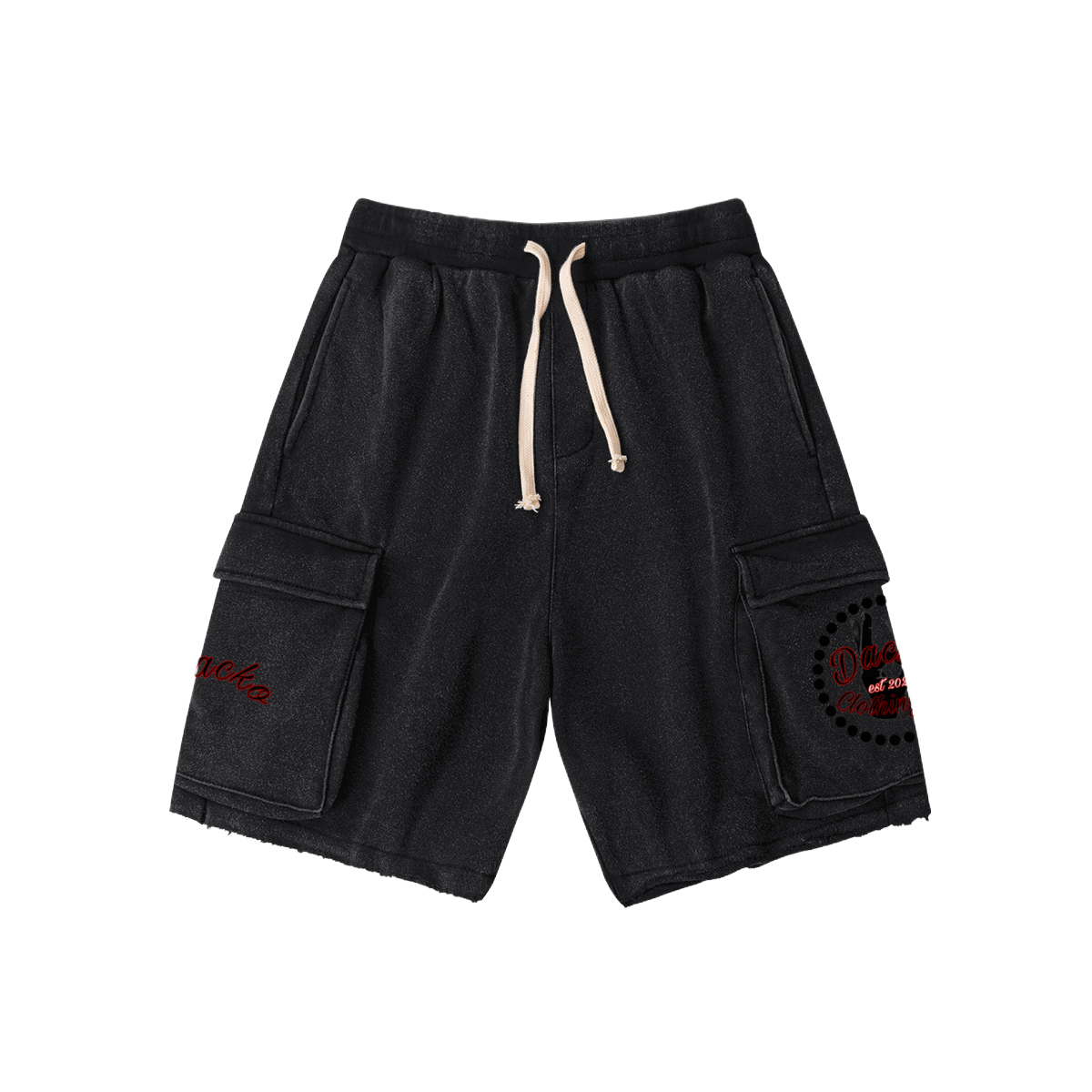 Dacko Premium Faded Black Cargo Shorts