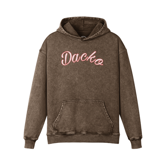 Dacko Premium Bleach Wash Coloured collection hoodie